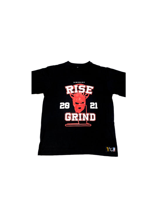 Rise N Grind Tshirt  (Black/Red)