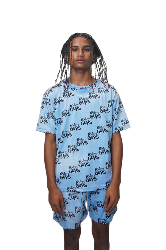 Essential Lux Shirt & Shorts Set (Blue)